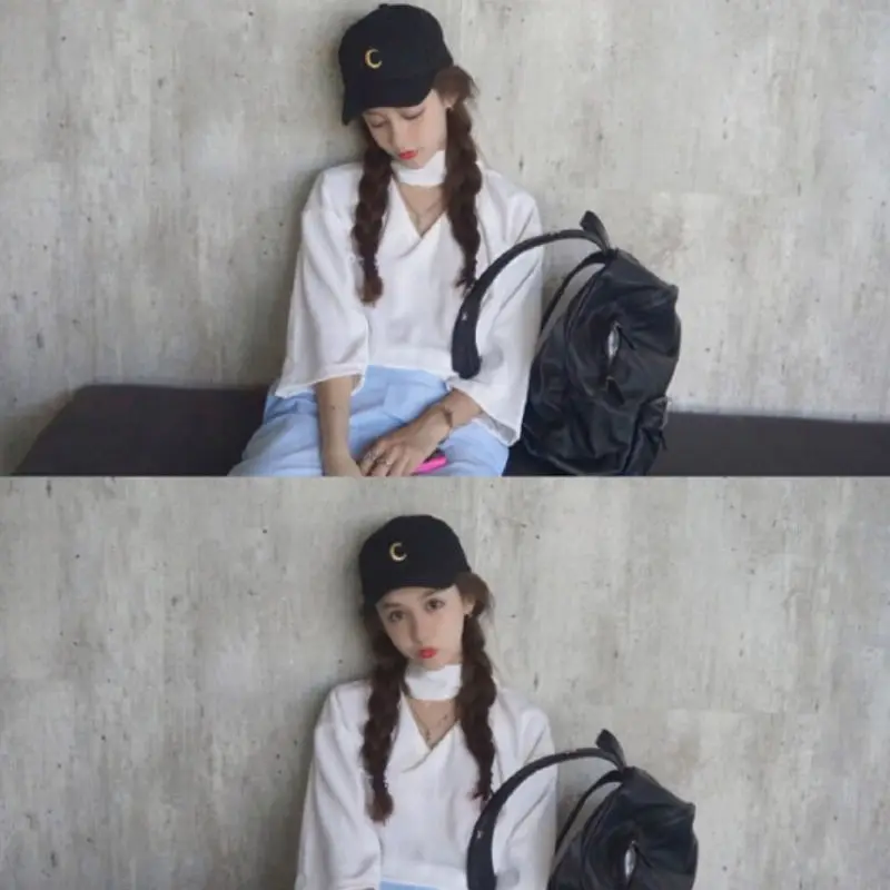 Мужская и Женская бейсбольная Кепка с вышивкой Луна кепка в стиле хип хоп