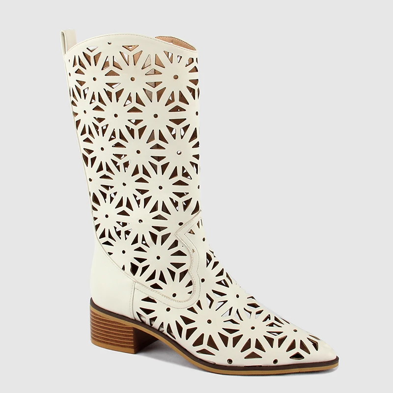 Новинка 2019 года сезон весна осень красивые кожаные ботинки с вырезами женские