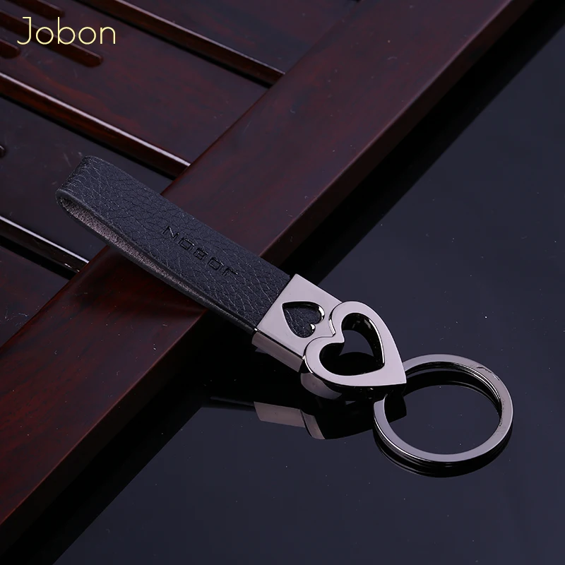 Jobon, женские автомобильные брелки, розовое золото, в форме сердца, кожаные брелоки, держатель для влюбленных, друзей, лучший подарок, брелок, ювелирные аксессуары