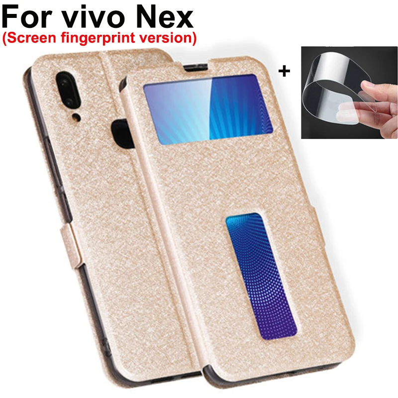 6 59 &quotОткрытое окно capas для чехол vivo Nex Роскошный из искусственной кожи флип NexA A