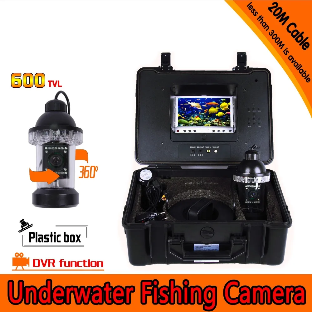 Скидка Набор для подводной рыбалки с 20-метровой глубиной, Вращающейся на 360 градусов камерой и 7-дюймовым монитором с видеорегистратором, встроенны...