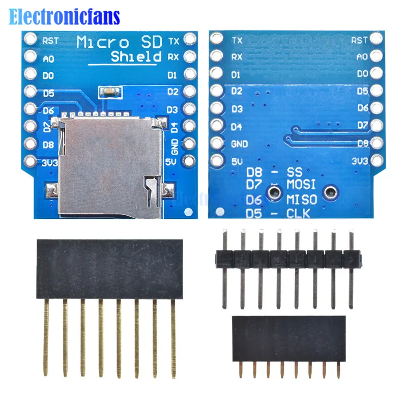 Щит для карты Micro SD WeMos D1 Mini WiFi ESP8266 модуль памяти TF с контактами Arduino|shield card|shield