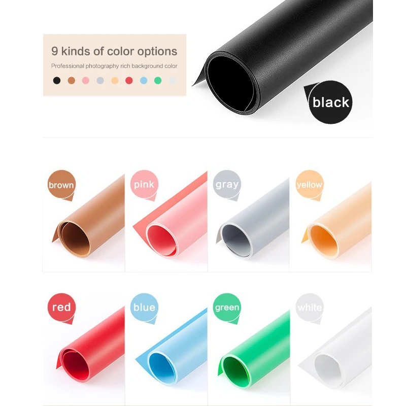 

120*200 100*200cm 68*130cm PVC Matte Glossy Vinyl Background for Photographic Studio Waterproof Washable Pure Backdrops Filter
