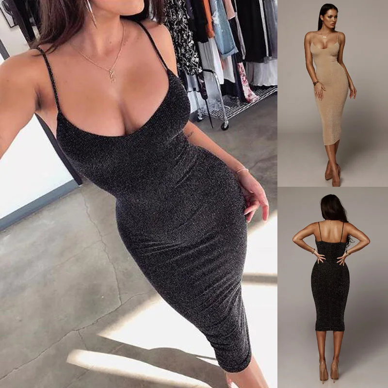 Жилет платья слоев хлопка Bodycon Midi Для женщин летние основные клуб повод o образным