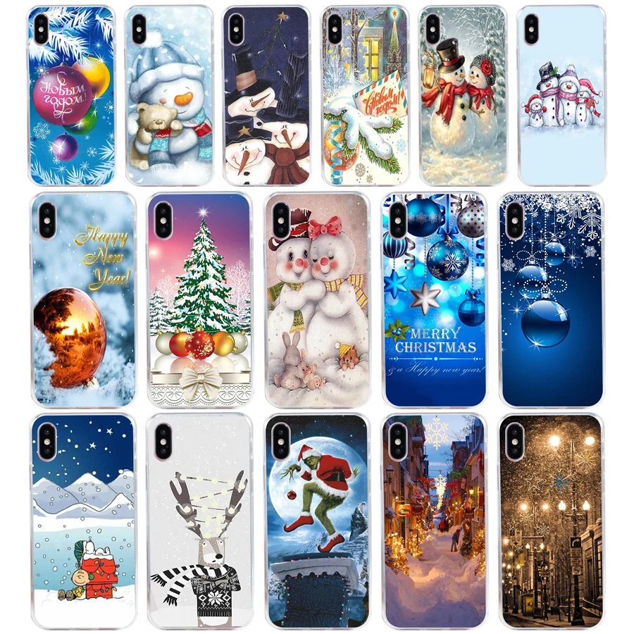 49AQ Новый год Рождество Мягкий Силиконовый ТПУ чехол для телефона iphone 5 5s se X XR XS Max |