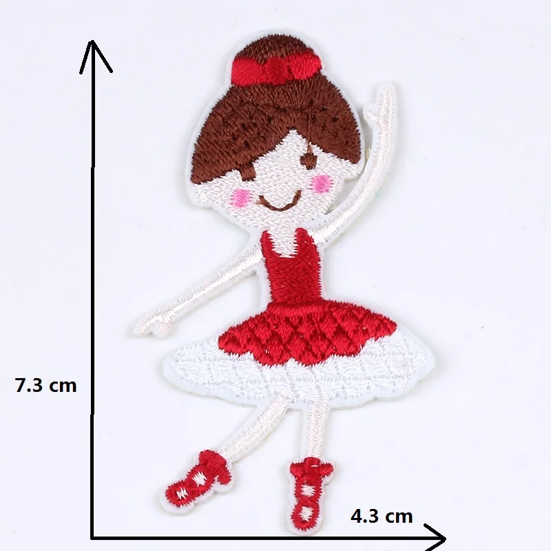 10pcs/lot Cartoon dancing Girl Patch Wholesale Price Embroidered Patches For Clothes Jeans Backpack Sewing Appliques Fabric | Дом и сад