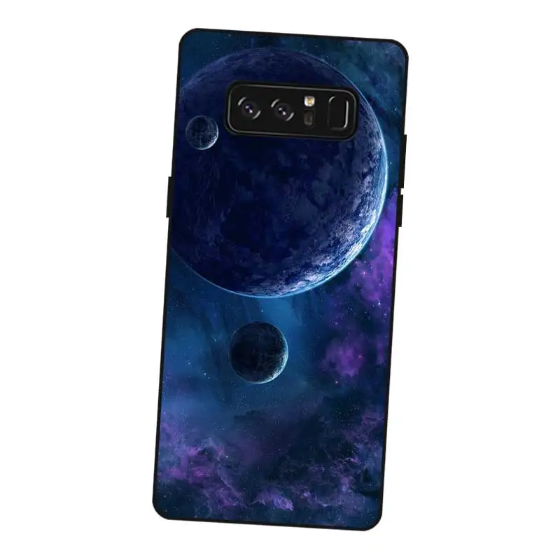 N402 Космос Звезды Черный силиконовый чехол Обложка для samsung Galaxy Note 3 4 5 8 9 10 M10 M20 M30 |
