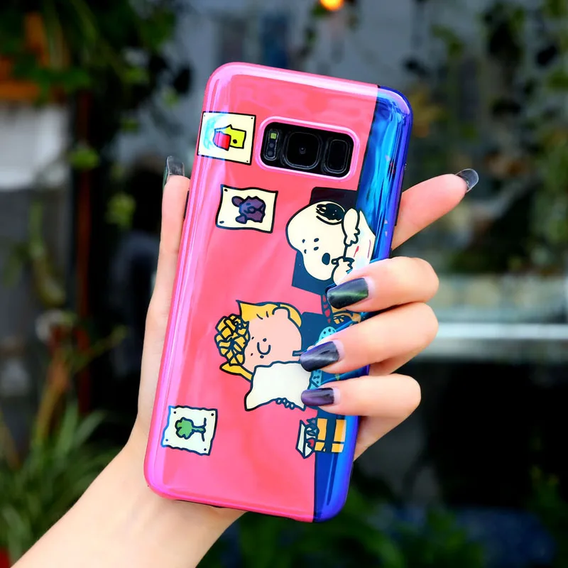 YHBBCASES Мультяшные чехлы для телефонов Samsung Note 8 9 чехол милый ПЭТ Blu Ray мягкий Galaxy S8 S9