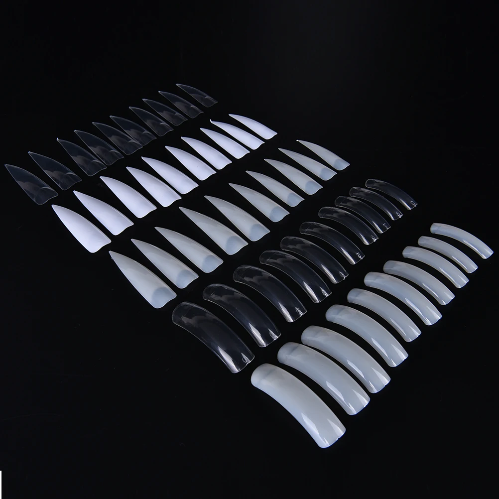 10 шт. натуральный/прозрачный Веерная доска лак УФ-гель-дисплей для дизайна ногтей