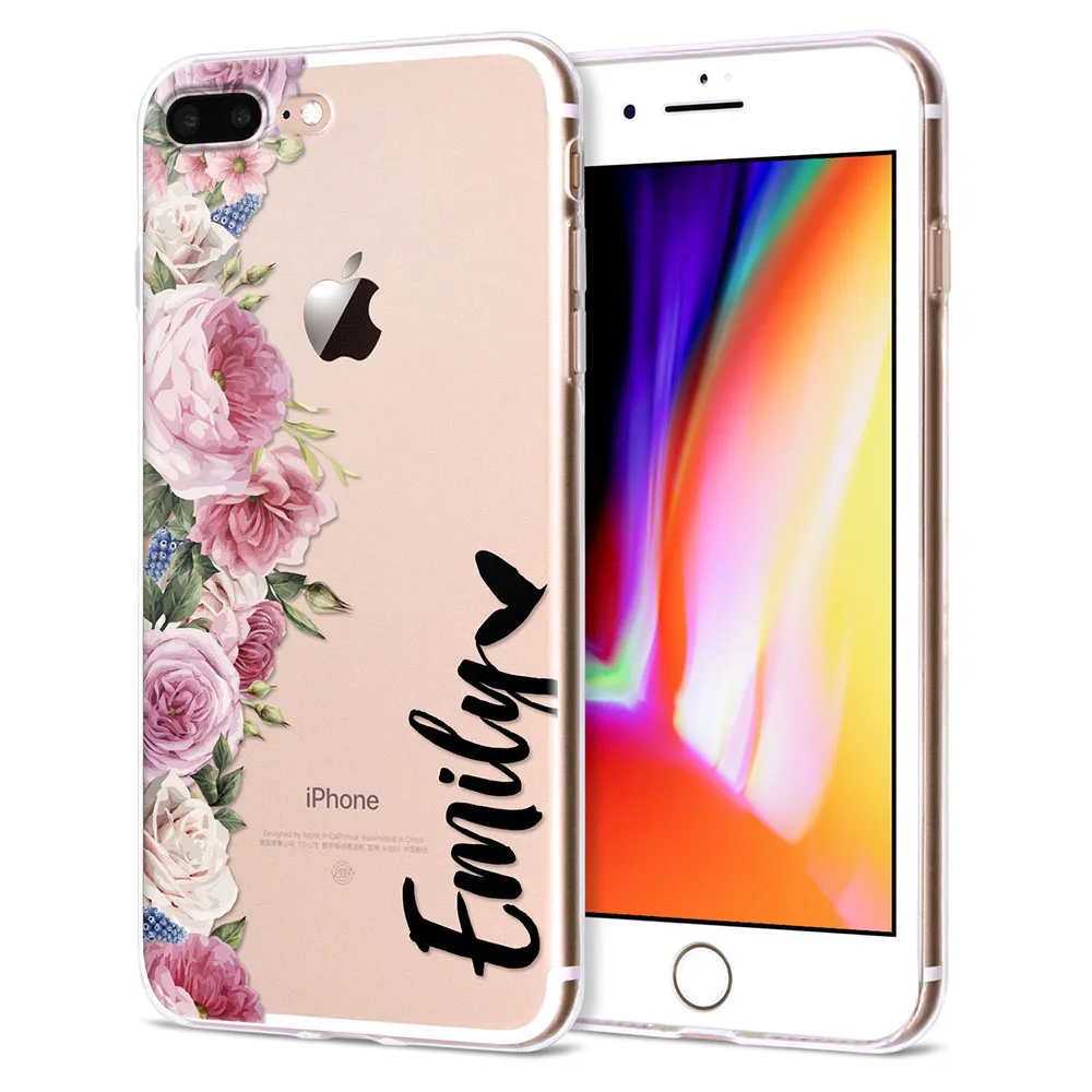 Чехол на заказ для iPhone 5, 5S, 6, 6 S, 7, 8 Plus, X из мягкого ТПУ для samsung S7, S8, S9, huawei, P9, P10, P20 Lite