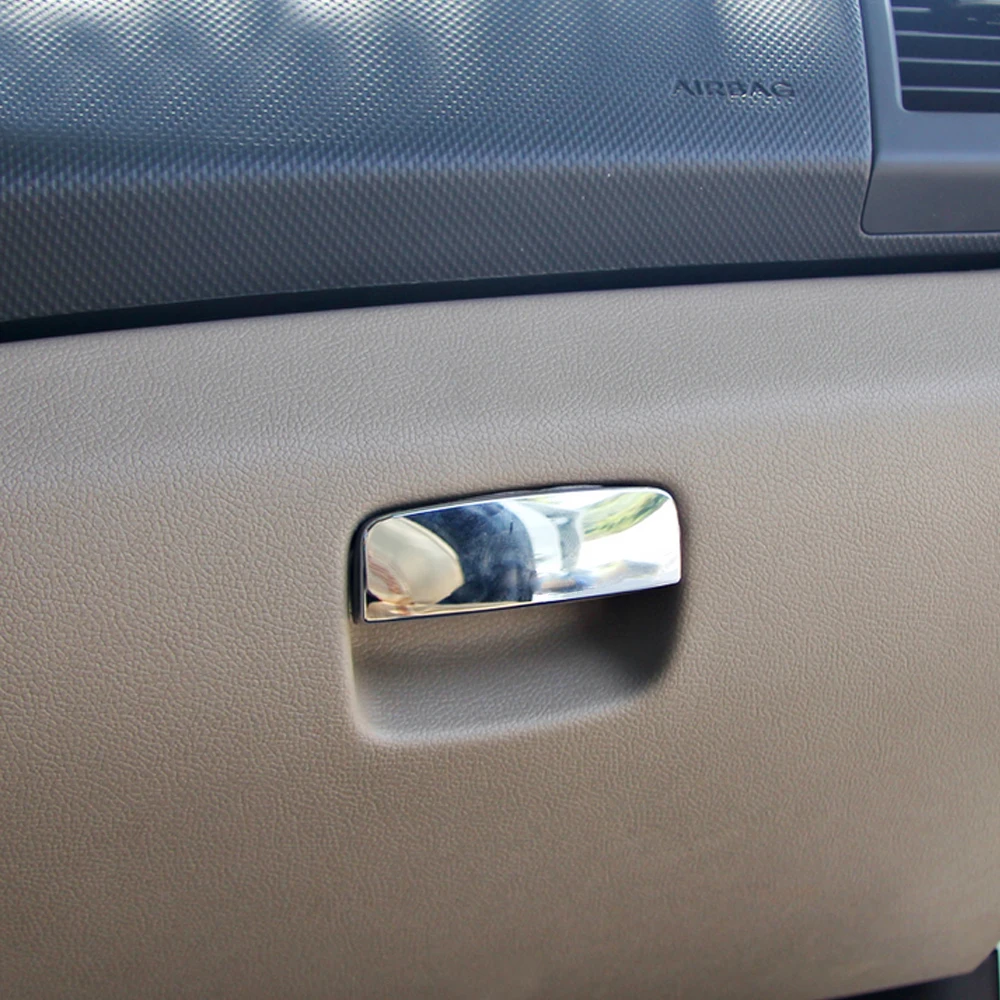 Чехол для перчаток из АБС пластика хромированная наклейка на ручки Hyundai Verna Solaris