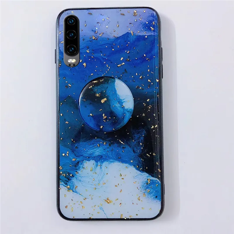 Роскошный блестящий чехол для телефона Huawei P20 pro lite P30 nova 2 plus 2S 3E 3i 4 золотой фольгой
