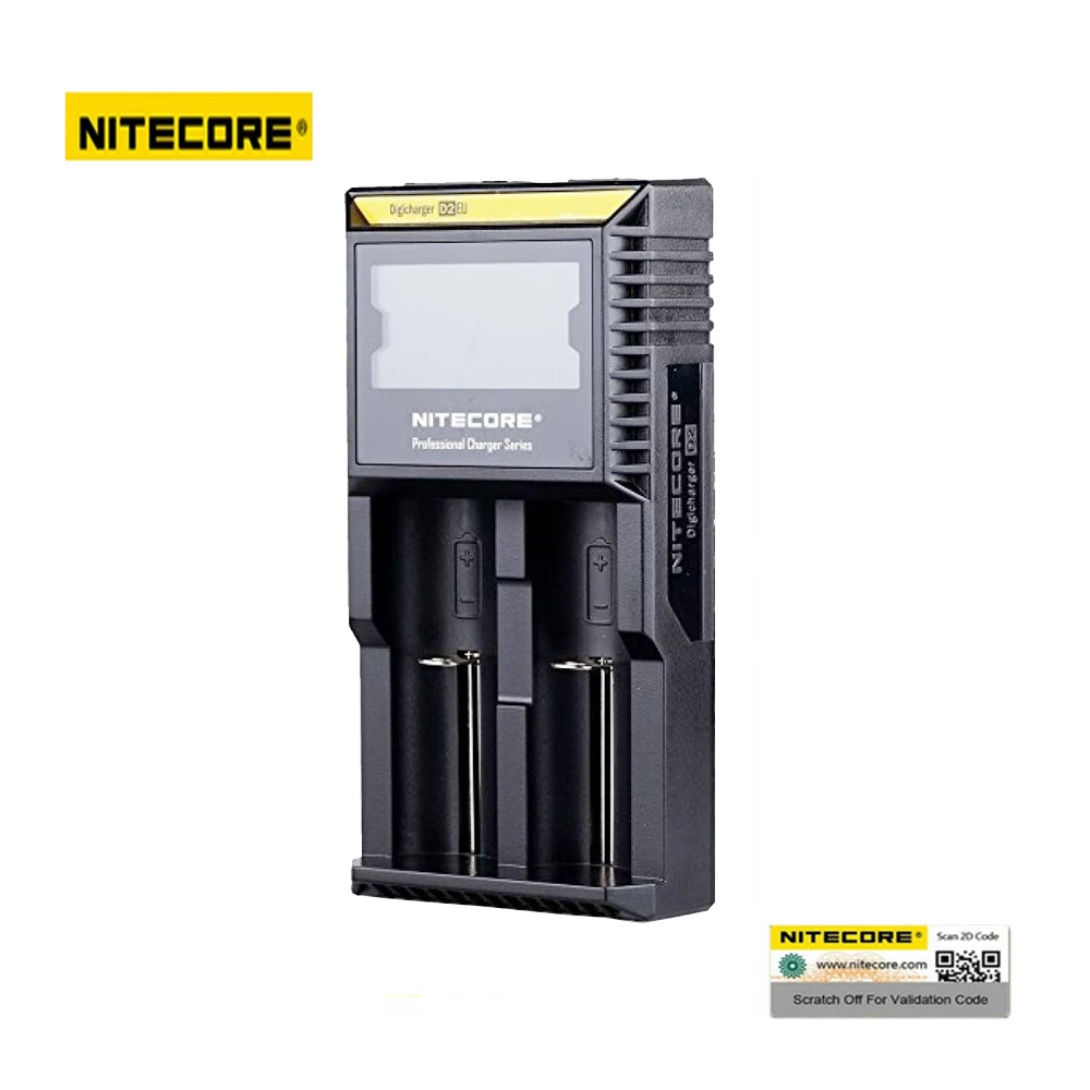 Оригинал Nitecore D2 Батарея Зарядное устройство ЖК-дисплей Смарт зарядки для 18650 14500