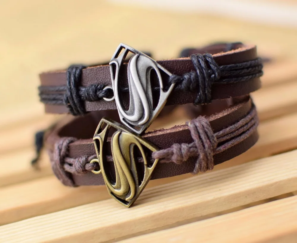 Ювелирные изделия способа Bangle унисекс для мужчин дизайн DIY Wo s плёнки кожаные