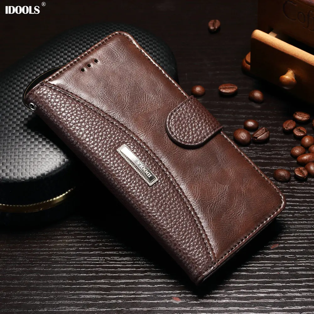 IDOOLS Case for Oneplus 6 5t 5 PU Leather Wallet Flip Covers Vintage Original Phone Bags Cases One Plus 1+5 A5000 Capa | Мобильные
