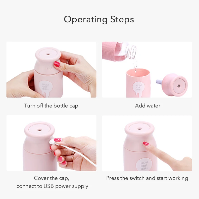 Мини-увлажнитель воздуха с Usb-зарядкой три цвета | Бытовая техника