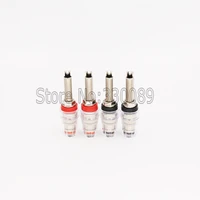8pcs high quality binding post banana plugs amplifier speaker terminal 4mm plug with transparent covers connectors