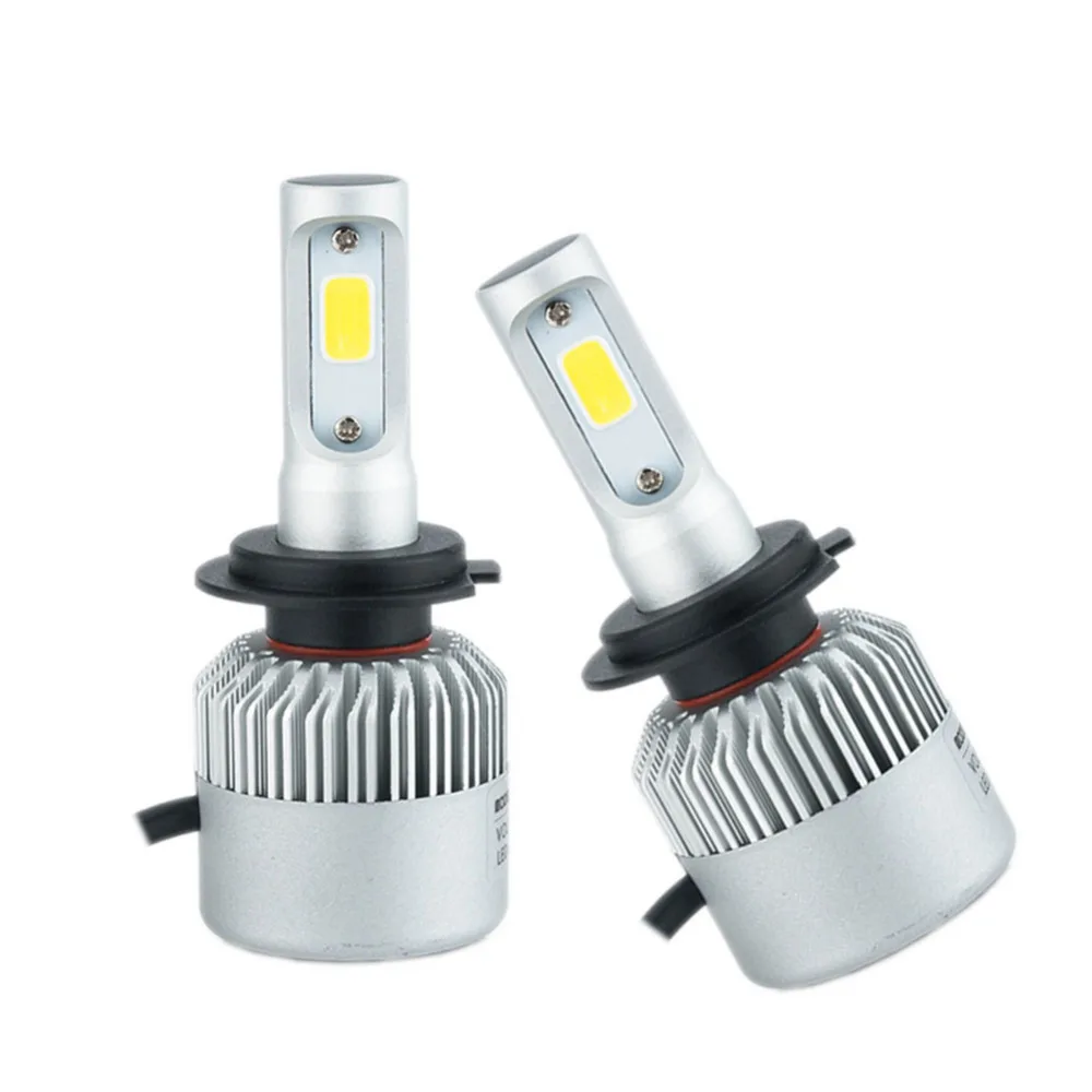 Один комплект H7 светодиодные лампы для автомобильных фар 72 Вт 8000LM 6500 к