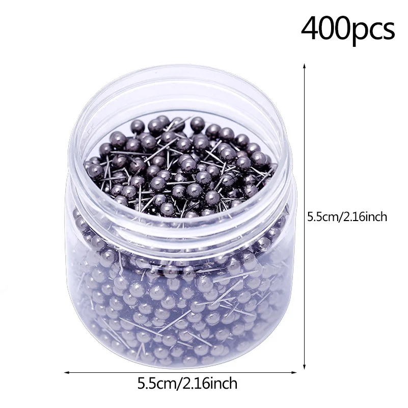 Metallic black LMDZ 40 шт. карта Tacks нажимные булавки с золотой круглой головкой стальная точка для доски объявлений ткань маркировки нажимные булавки с прозрачной коробкой - Цвет: Metallic black