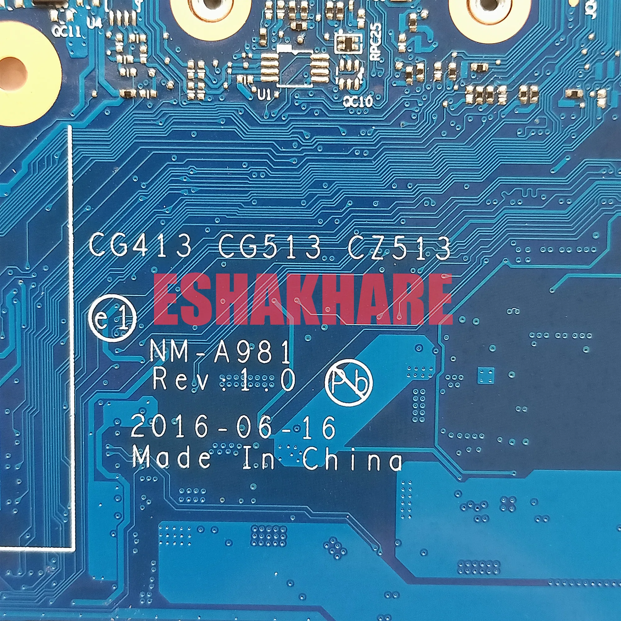 ESHAKHARE/310 15IKB 510 для Lenovo CG413 CG513 CZ513 NM A981 ноутбук PC Материнская плата Процессор I7 7500U DDR4