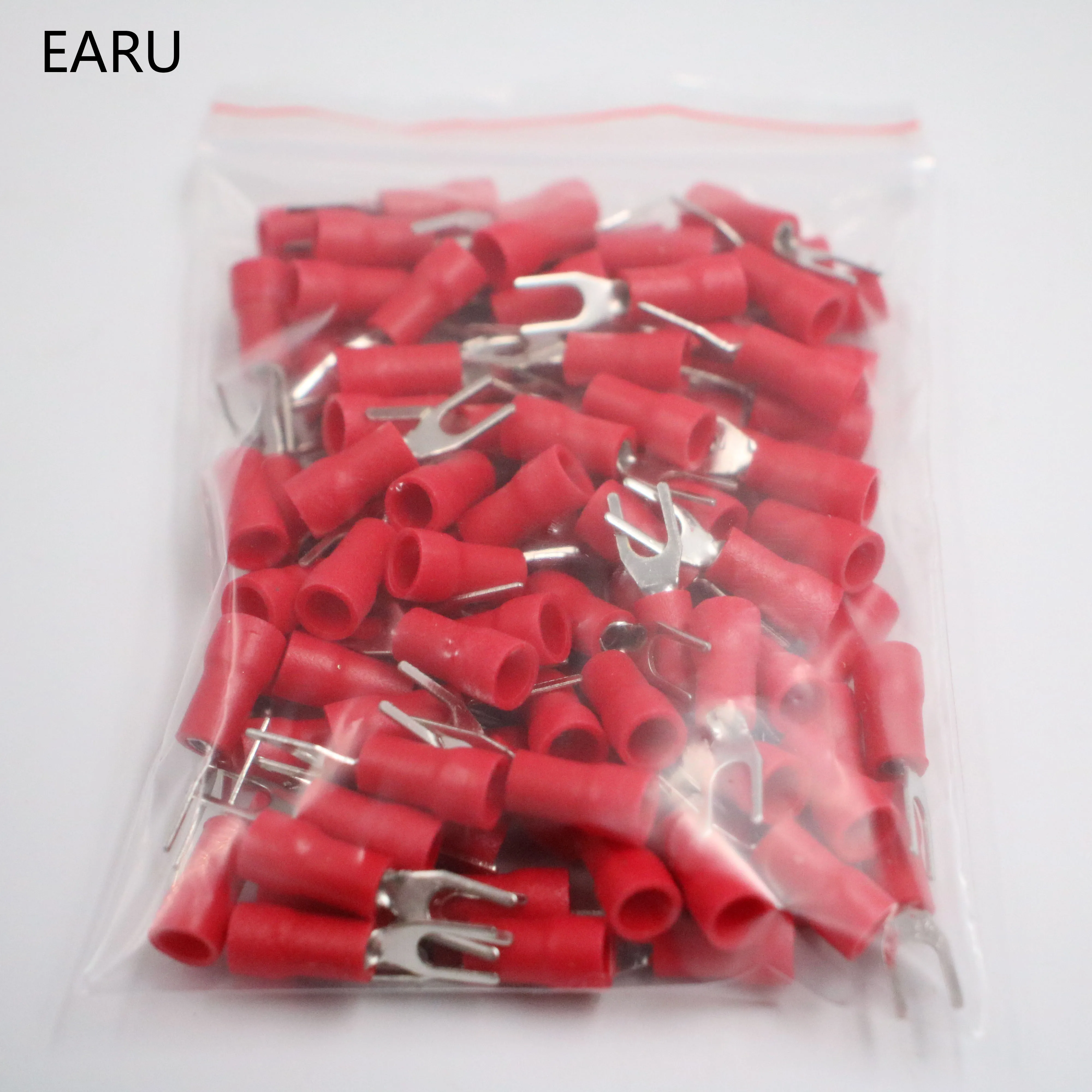 SV1.25-6 Red Terminal Cold pressed terminals Cable Wire Connector 100PCS/Pack spade crimp terminal connector SV1-6 SV | Обустройство