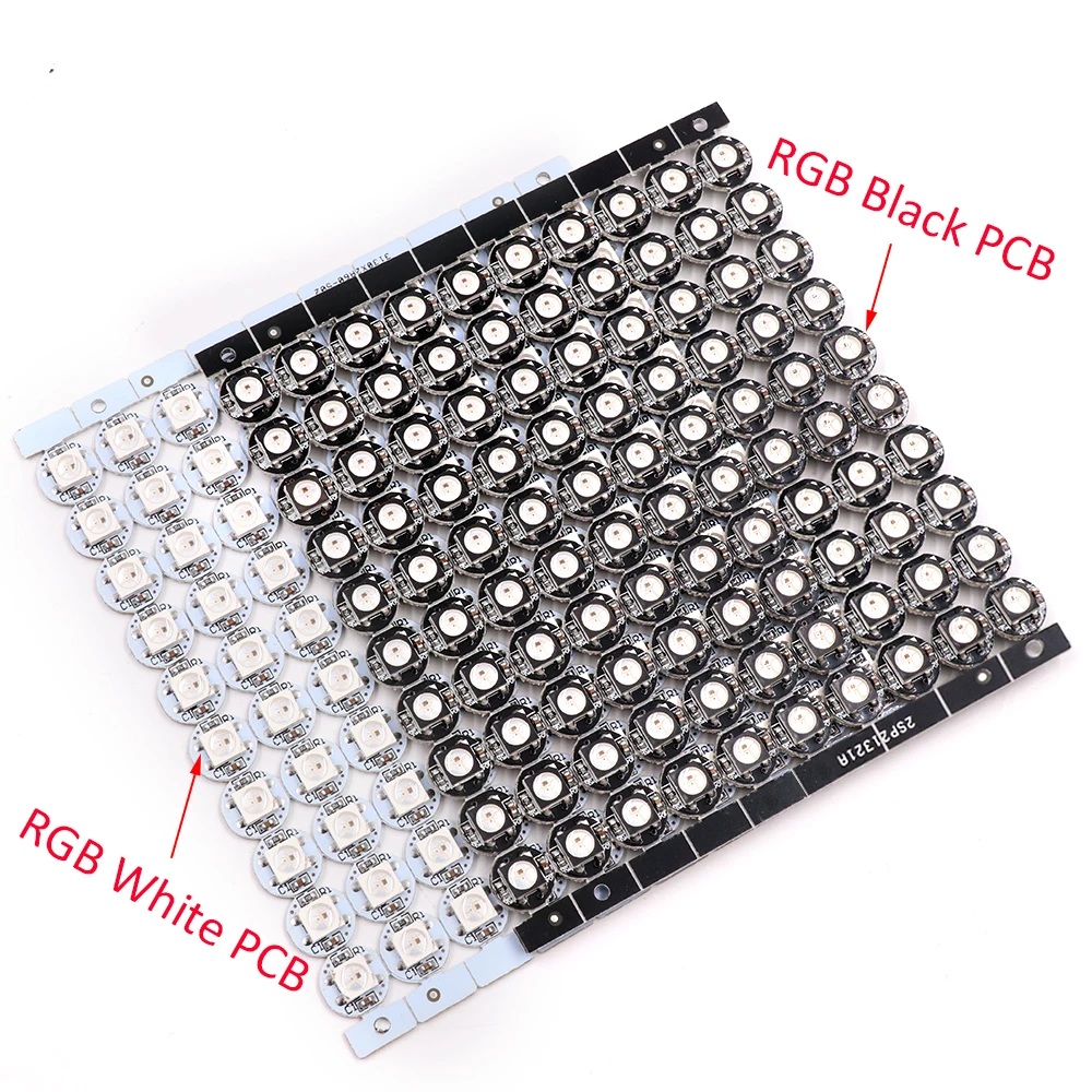 100 шт. Адресуемая WS2812B SK6812 светодиодная мини-плата WS2811 IC SMD5050 RGB/RGBW/WWA/RGBNW/RGBWW светодиодный пиксельный узел белый/черный PCB 5 В