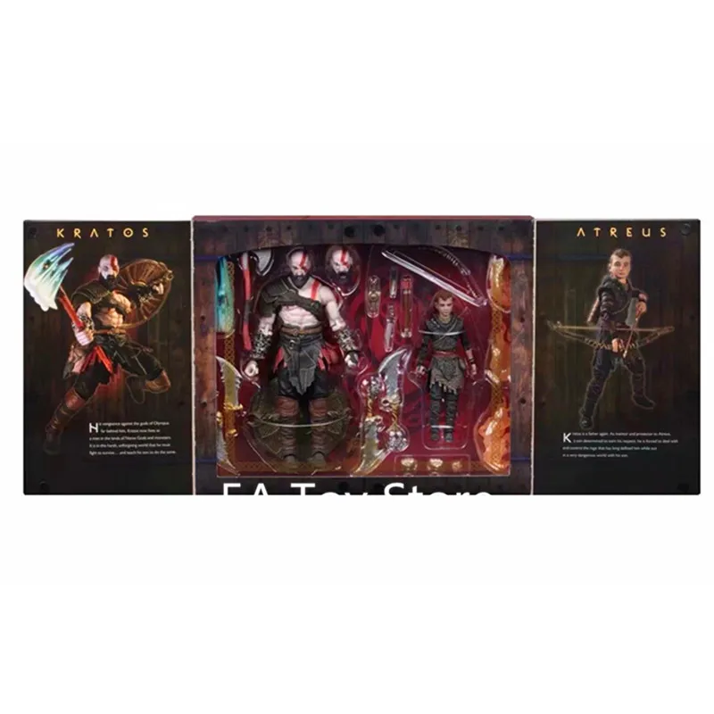 Игрушки NECA God Of War 4 Kratos& Atreus Ultimate, 2 шт. в упаковке, Коллекционная модель, игрушка, кукла