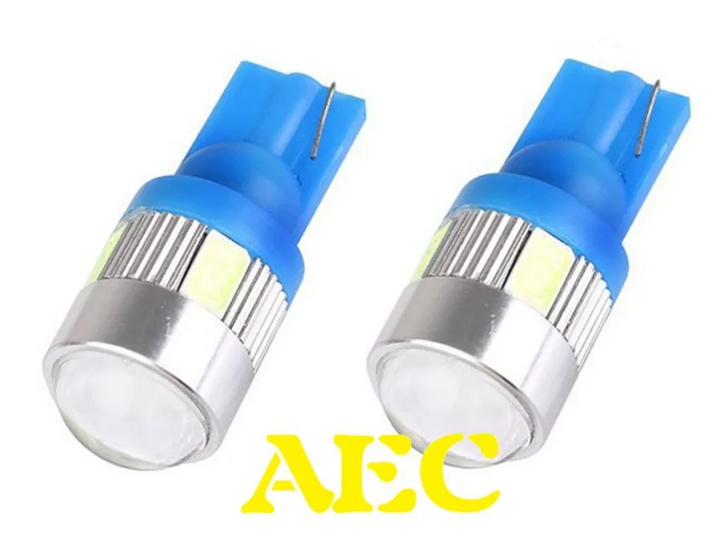 100 шт. T10 6SMD 5630 5730 Светодиодные алюминиевые линзы 194 168 W5W автомобильный клиновидный
