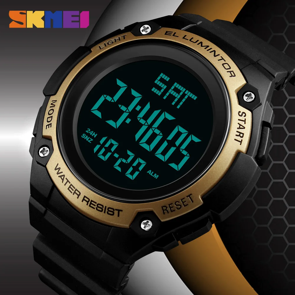 SKMEI Для мужчин WatchesTopBrand LuxuryWaterproof Подсветка TimedRunning секунд модные уличные