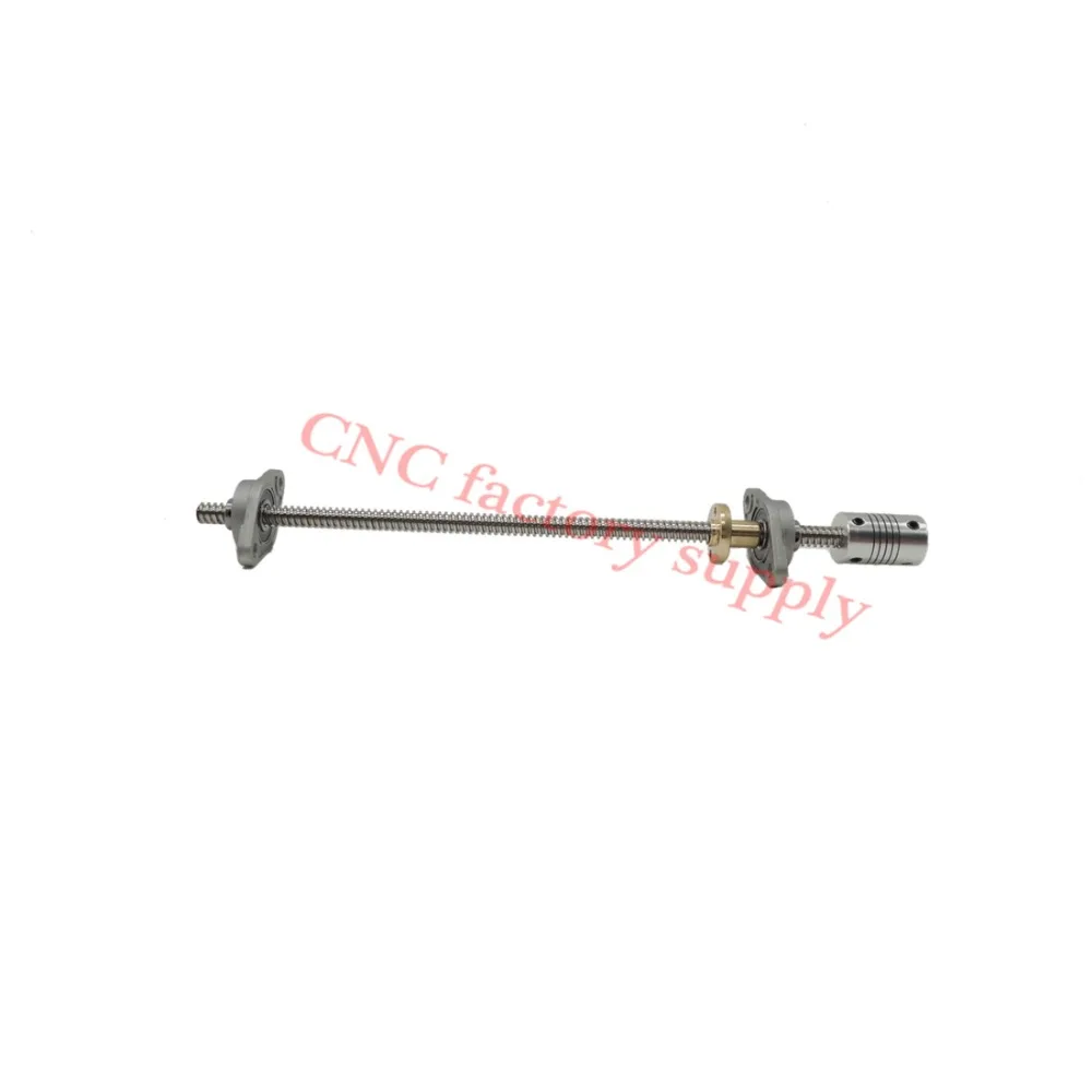 

3D Printer T8-600 Stainless Steel Lead Screw Set with KFL08 With Shaft Coupling Dia 8MM Pitch 2mm Lead 8mm Length 600mm
