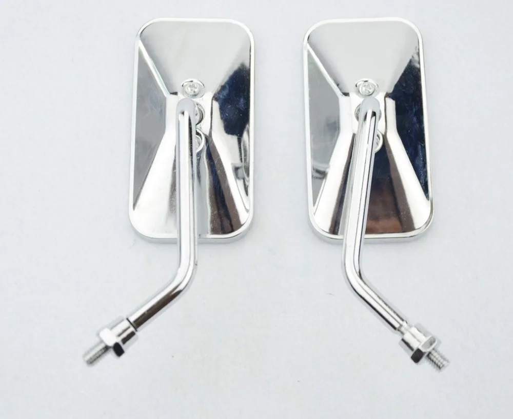 GOOFIT Square L Gloss Chrome 8 мм зеркало заднего вида для мопеда скутера уличного велосипеда