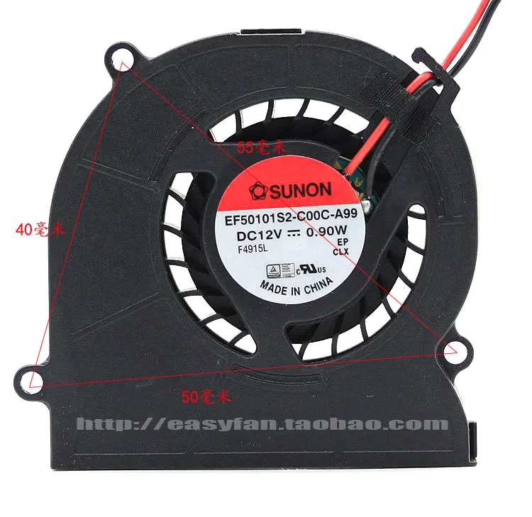 SUNON EF50101S2 C00C A99 AC/DC 12V 0 9 W 2 провод Сервер вентилятор охлаждения|blower fan|12v dc blower fanserver fan