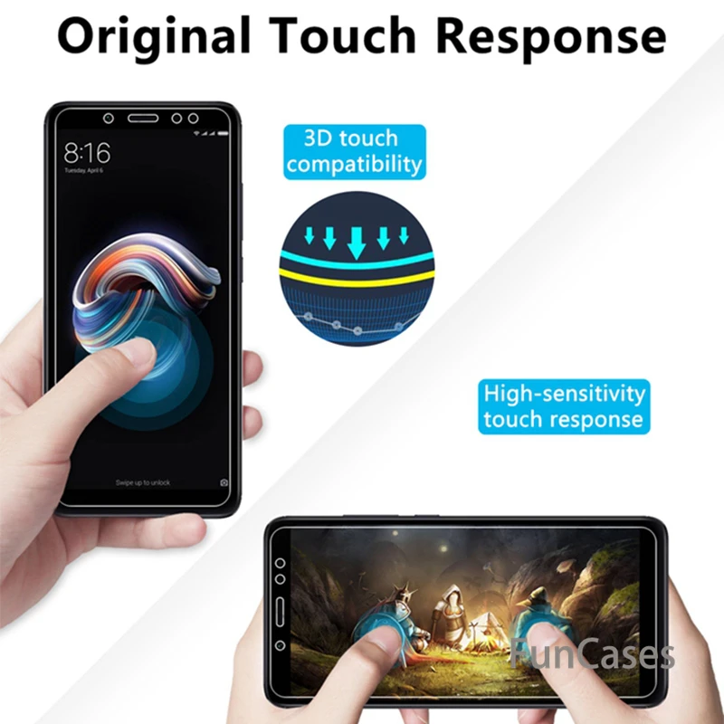 9 H HD закаленное Стекло для Xiaomi mi A2 Lite A1 стеклоплёнка на экран Red Note 4 4X 5A премьер Y1