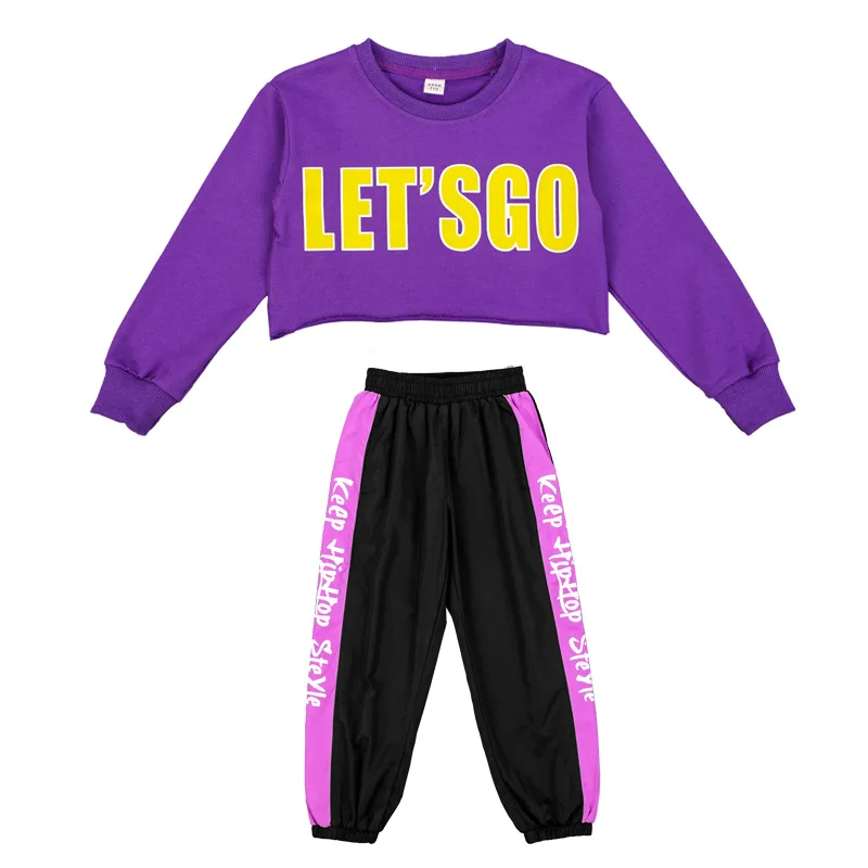 Новая Детская уличная Одежда для танцев костюм в стиле хип хоп девочек новый