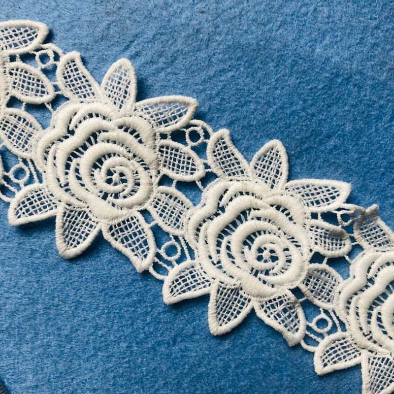3 Yards Crochet Knitting Lace Trim Fabric Ribbon for DIY Apparel Sewing Handmade Patchwork Scrapbooking Craft Accessories | Дом и сад