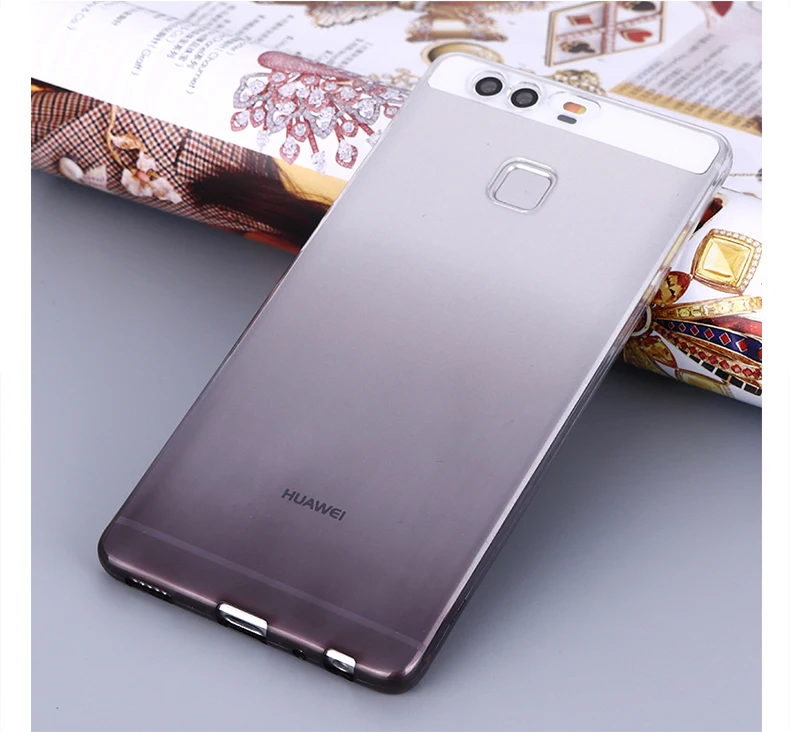 Ultra-thin Transparent Soft TPU Case For Huawei P8 P9 Plus Lite Silicon Gradient Protective Cover for Phone Shell |
