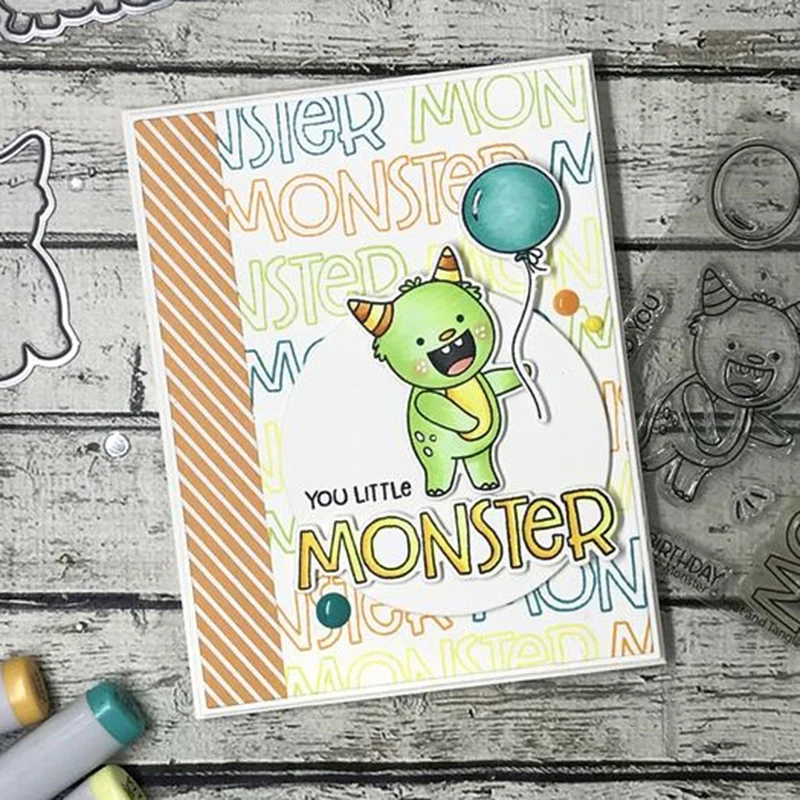 CH LITTLE MONSTERS штампы и для резки металла DIY трафарет скрапбукинга бумаги ручной