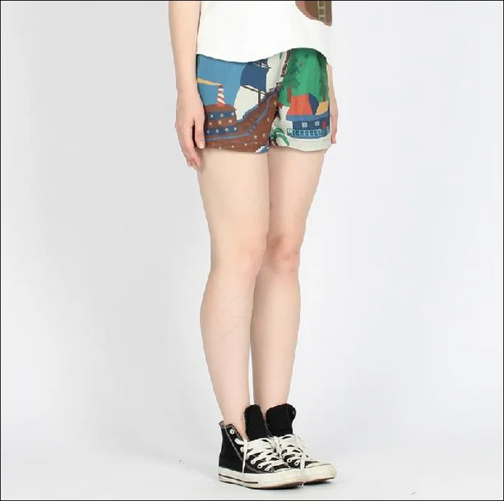 Женские камуфляжные шорты повседневные со средней талией на пуговицах|shorts cut|shorts