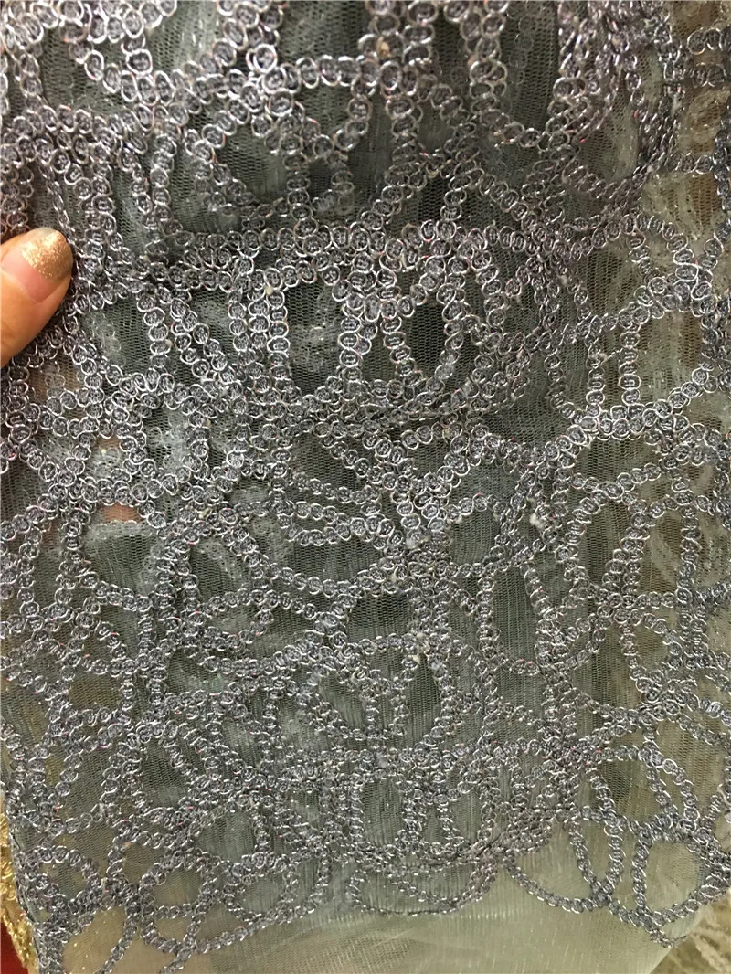 Африканская чистая кружевная ткань модная JRB-112311 расшитый французский фатин