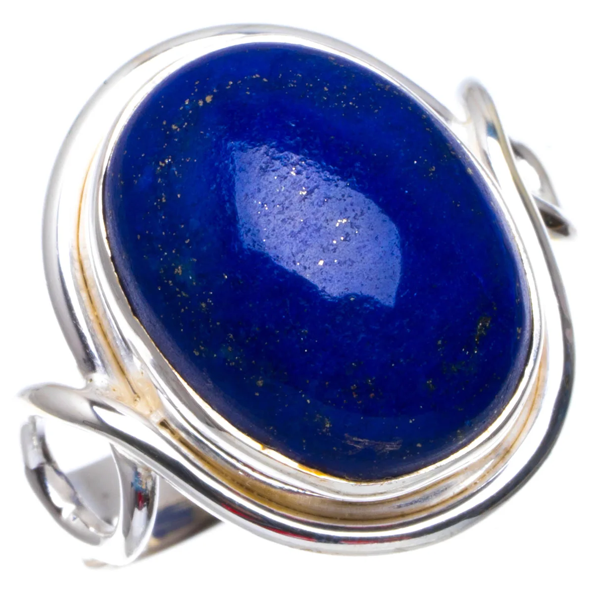 Натуральный Лазурит ручной работы уникальный кольцо из стерлингового серебра 925