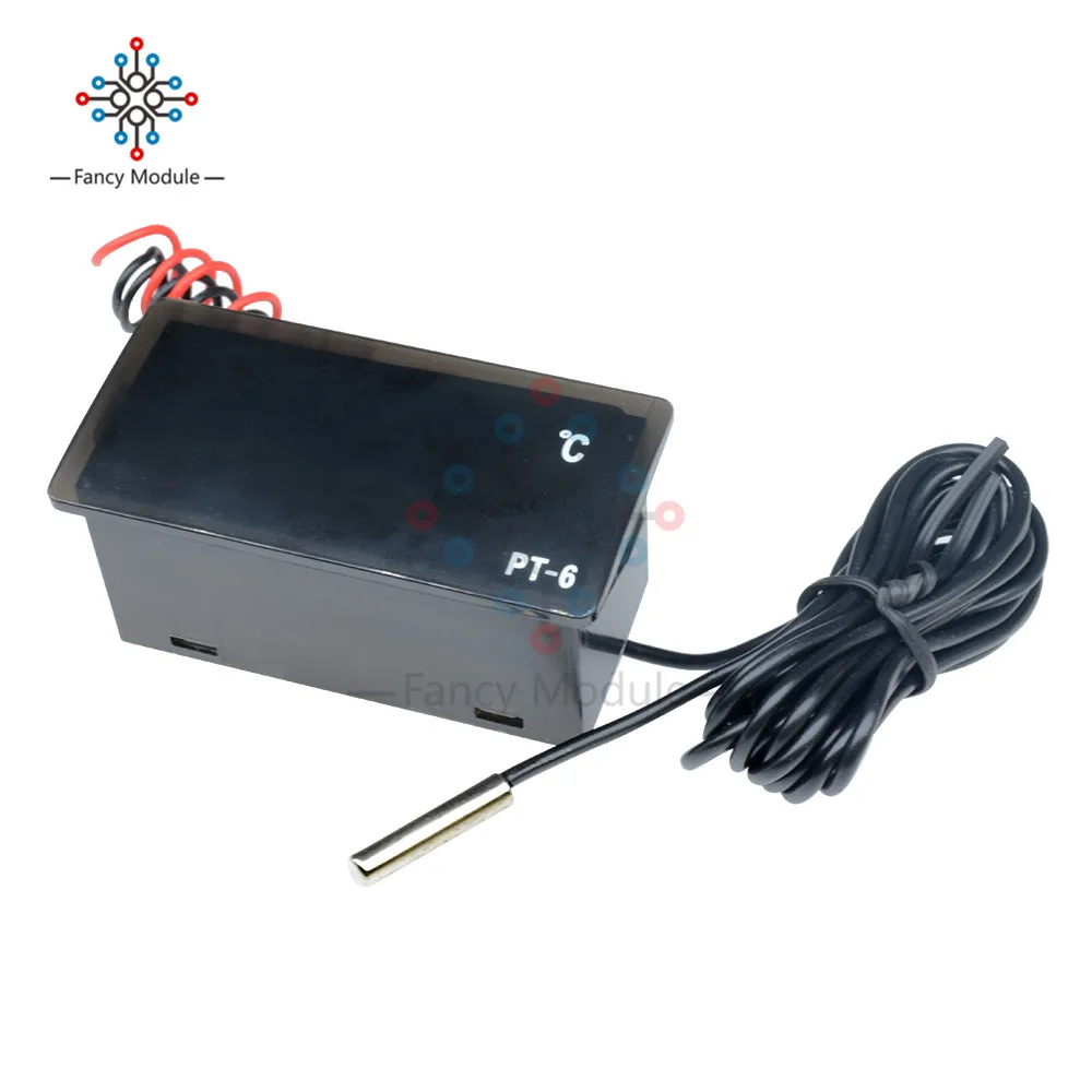 Diymore DC 12 В/AC 220 В Универсальный светодиодный измеритель температуры, цифровой дисплей, термометр для аквариума с датчиком NTC