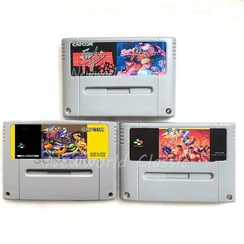 Final Fight серии на возраст 1, 2, 3, для 16 бит Видео игровой картридж составления карты для EUR/PAL версия игровой консоли