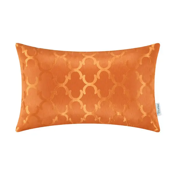 Чехол CaliTime для подушки, Чехол на подушку Quatrefoil Accent геометрический 1" X 20"(30 см X 50 см - Цвет: Orange
