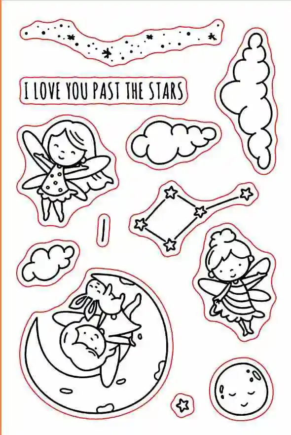 Picture 4 4*6inch Bee Elf Animals Forever Friend Woof Meow Sentences Transparent Clear Stamps for DIY Scrapbooking Paper Cards Crafts - Цвет: Picture 4