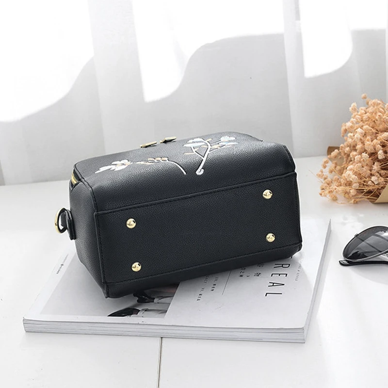 BERNO Fly/Брендовая женская сумка на плечо модная Цветочная с вышивкой для дам сумки