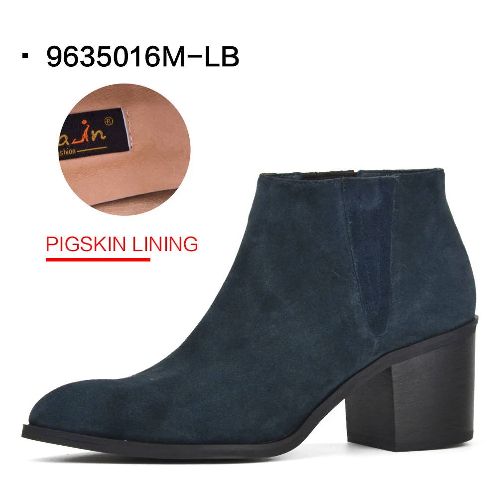 96350-16-LBpigskin Распродажа; Donna-in; ботильоны для женщин из натуральной кожи на высоком каблуке; модные ботинки с острым носком; женская обувь; женские ботинки - Цвет: 96350-16-LBpigskin
