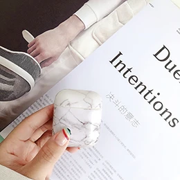 Чехол для наушников для Airpods 2 чехол Роскошный Мраморный Жесткий PC защитный чехол для наушников зарядный ящик для Apple Airpods сумка аксессуары - Цвет: B