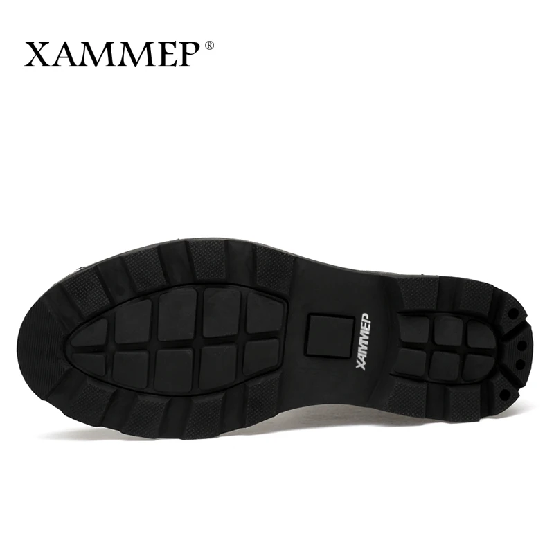 Мужские ботинки из натуральной кожи Xammep брендовые зимние на плоской подошве