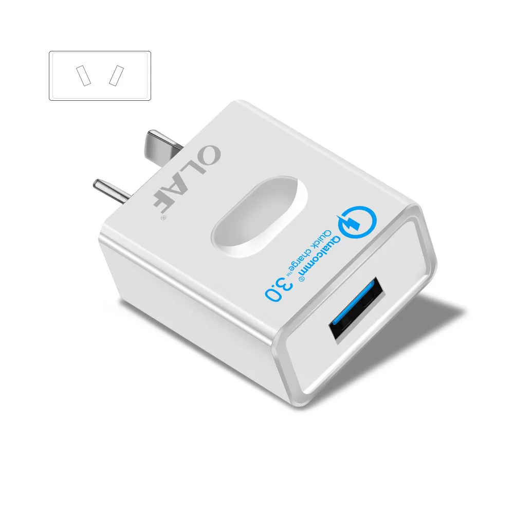 Ship From China Олаф EU/AU/штепсельная вилка американского стандарта USB Зарядное устройство QC3.0 QC2.0 18 W портативное Сетевое зарядное устройство для huawei P20 Pro Коврики 10 lite P10 мобильного телефона Зарядное устройство s - Тип штекера: Ship From China
