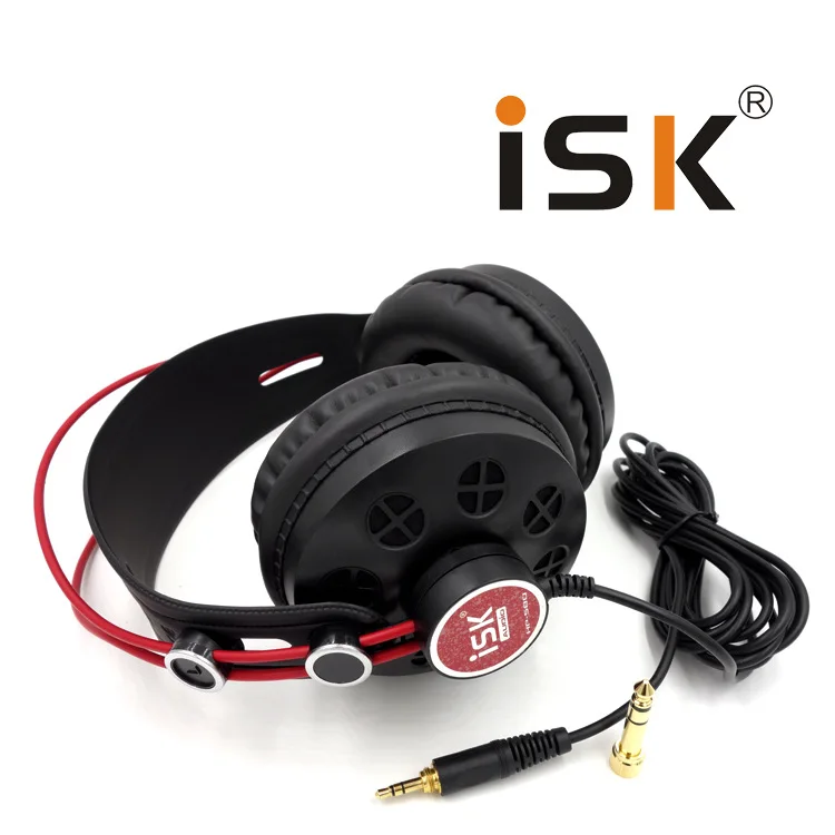 Оригинальные полуоткрытые наушники ISK HP-580 стереонаушники с динамическим